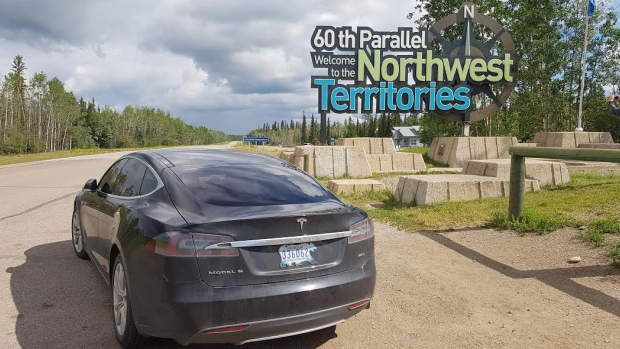 VEVC’s own Board Member drives Tesla from Victoria to NWT