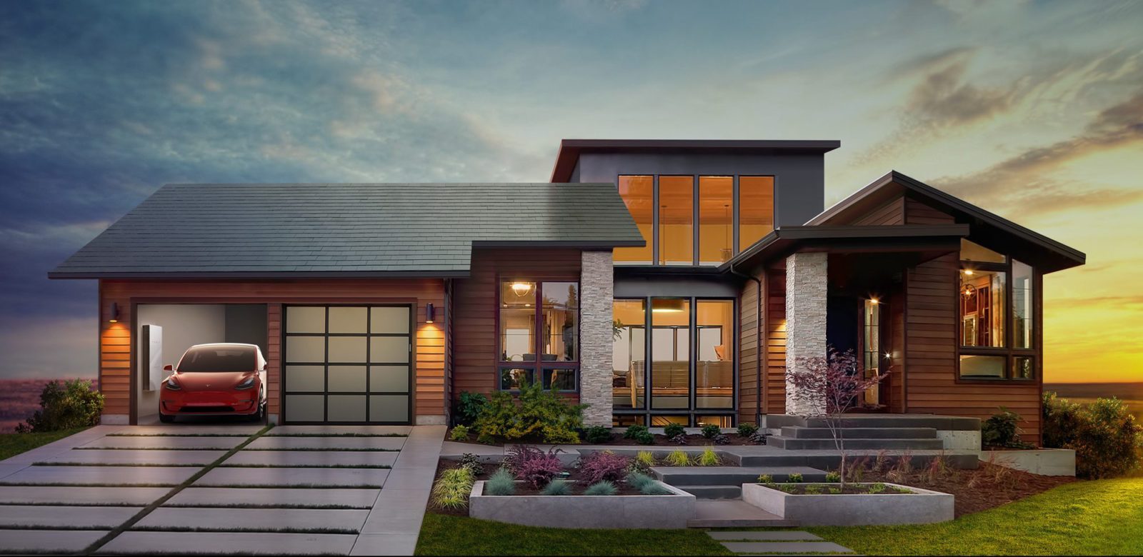 Tesla unveils integrated ‘solar roof and Powerwall 2’