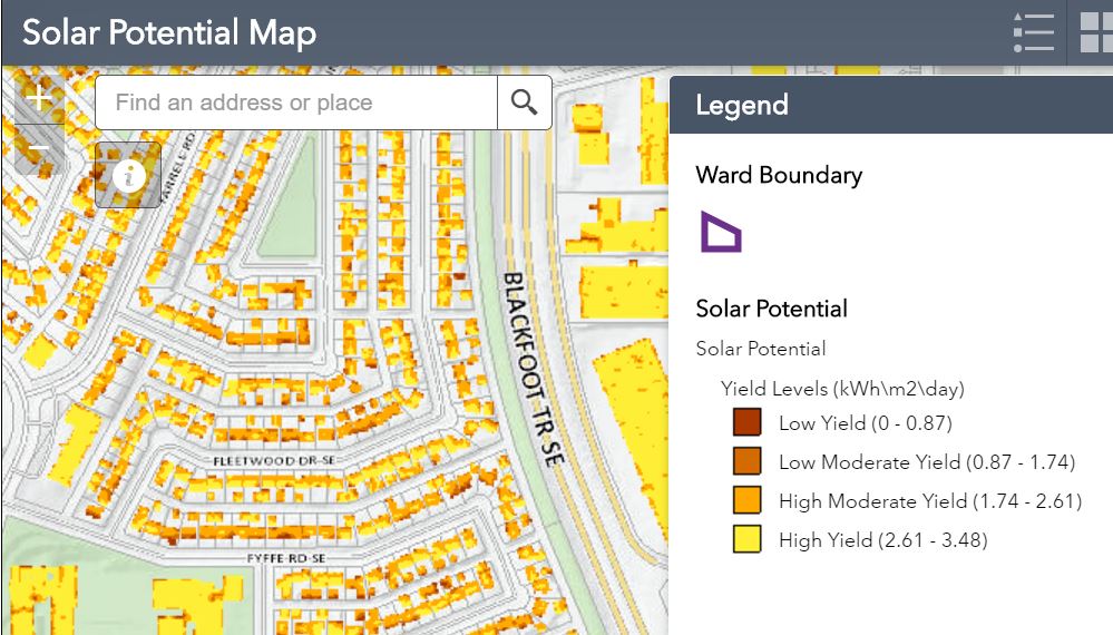 New map shows the solar potential of Calgary roofs